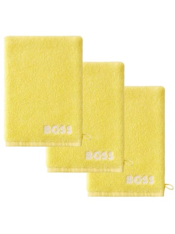 BOSS Waschlappen 3er Pack in Gelb