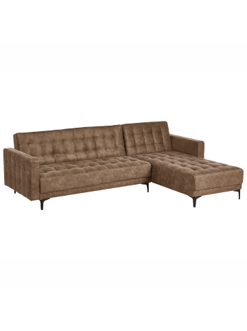 Beliani 2-tlg Schlafsofa ABERDEEN in Braun/Schwarz