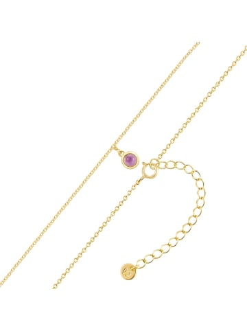 Glanzstücke München Kette aus Sterling Silber mit Amethyst in gelbgold