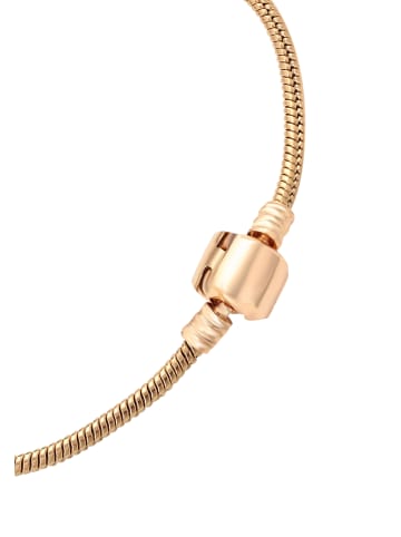 faina Women Snake Chain Bracelet With Charms in Rose Gold Violet