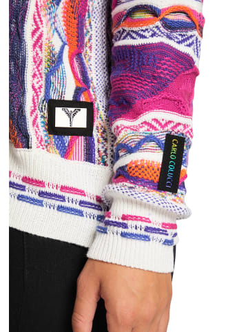 Carlo Colucci Jacquardpullover Constantina in Weiß