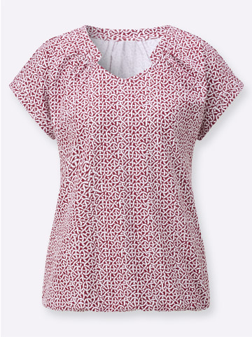 WITT WEIDEN Kurzarmshirt in kirsche-ecru-bedruckt