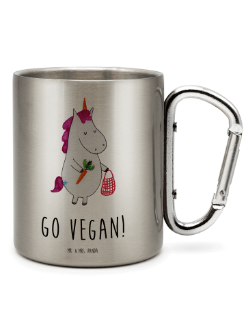 Mr. & Mrs. Panda Tasse Einhorn Vegan mit Spruch in Silber