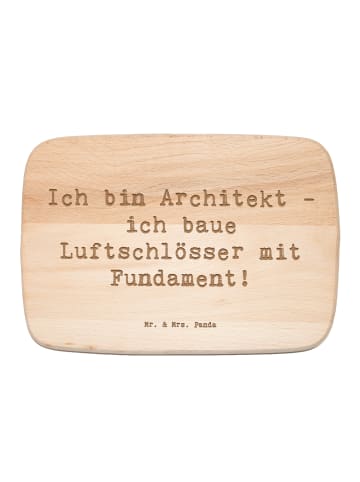 Mr. & Mrs. Panda Frühstücksbrett Spruch Architekt Luftschlösser ... in Transparent