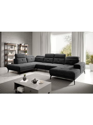 MF Design Brita Recamiere Links in Grau -  (L) 205 x (B) 350 x (H) 107 cm