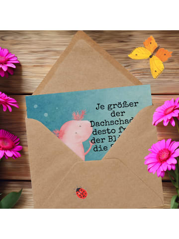 Mr. & Mrs. Panda Deluxe Karte Axolotl Tanzen Design mit Spruch in Weiß