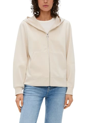 S. Oliver Sweatshirt Jacke in Beige