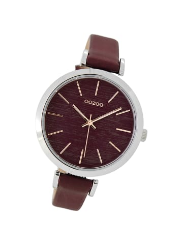 Oozoo Analog-Armbanduhr Oozoo Timepieces dunkelrot groß (ca. 40mm)