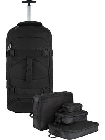 normani Reisetasche 60 L mit 4 Kleidertaschen in Schwarz