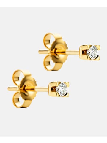 Diamant L'éternel Ohrstecker aus 585 Gelbgold mit 0.10 Karat Diamant