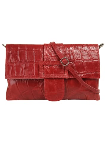 Cluty Abendtasche echt Leder in rot