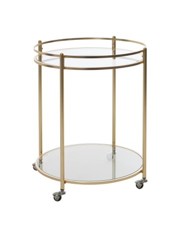 FineBuy Servierwagen in Gold / Metall / 57x57x75