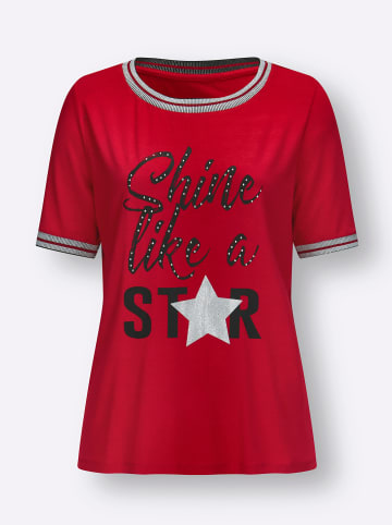 WITT WEIDEN Kurzarmshirt in rot-schwarz