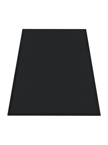 KADIMA DESIGN Hochflor Teppich waschmaschinenwaschbar Unifarben  Schlafzimmer in Schwarz