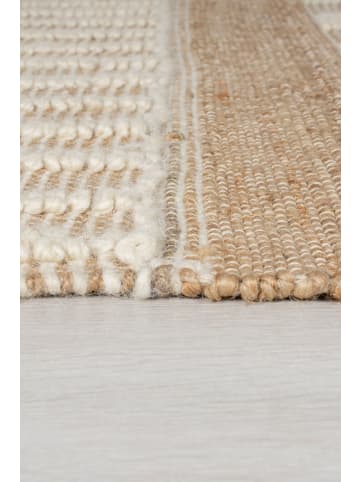 KADIMA DESIGN Handgewebter Naturteppich in Skandinavischen Tönen in Braun-Beige