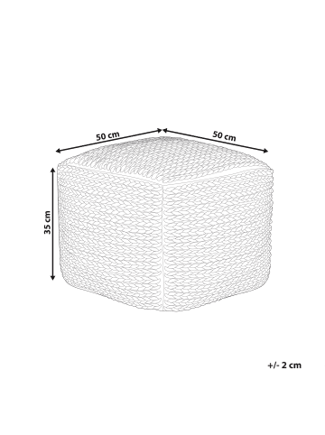 Beliani Pouf DAMAN in Beige - (W) 50 x (H) 35 x (L) 50 cm