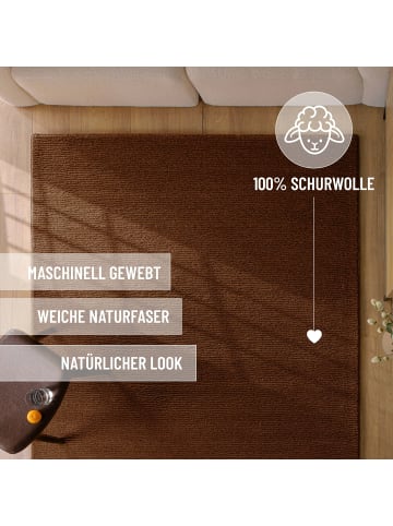 Wecon Home Wollteppich Castello ONE in braun