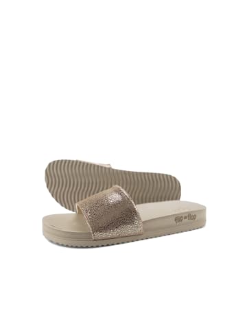 Flip Flop Flip Flop  "pool metallic cracked" in taupe