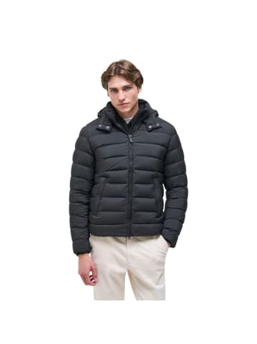 Schwarz Polyamid Lange Jacke