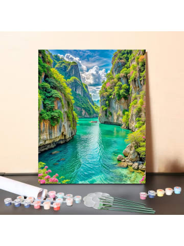 ARTNANAS DIY Malen nach Zahlen Set-"Tropenschlucht" 