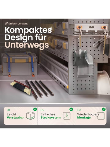 Novaliv 4X Zimmerbesen ROSSHAAR Mischung Besen weiche Borsten Schrankbesen Gem in Braun