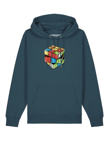 wat? Apparel Sweatshirt Pixel Zauberwürfel in Petrol