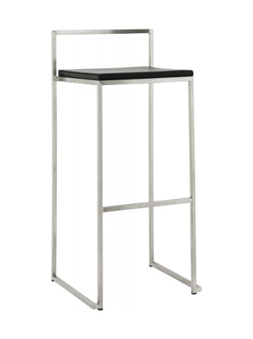 KADIMA DESIGN Barhocker Schwarz Synthetikleder | Designer Stehtisch Stuhl in Schwarz