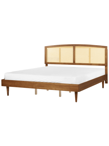 Beliani 2-tlg Doppelbett VARZY in Braun