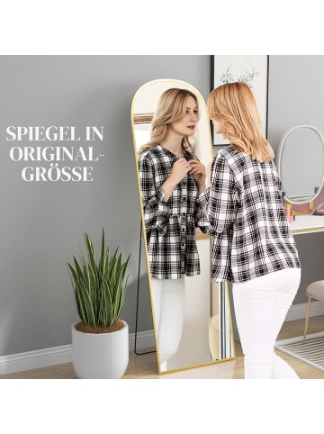 HOMCOM Ganzkörperspiegel-50L x 1,5B x 161,5H cm-Gold