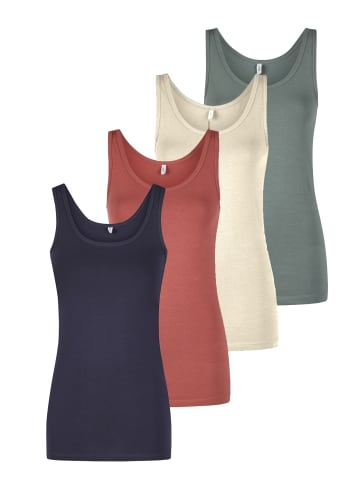 ONLY Top ONLLIVE LUV Tank Top 4er Pack in Mehrfarbig