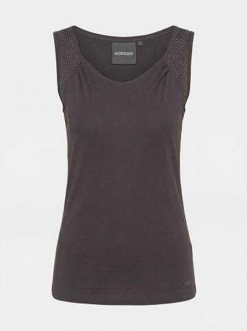 KOROSHI Kurzärmeliges Damen-T-Shirt mit Glitzer in Schwarz