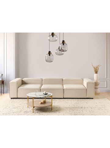 Beliani 3-tlg Modulsofa ARDAL in Beige/Schwarz