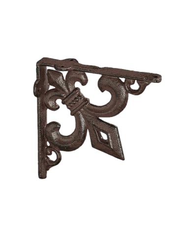 relaxdays 2x Regalwinkel Lilien Ornamen in Braun