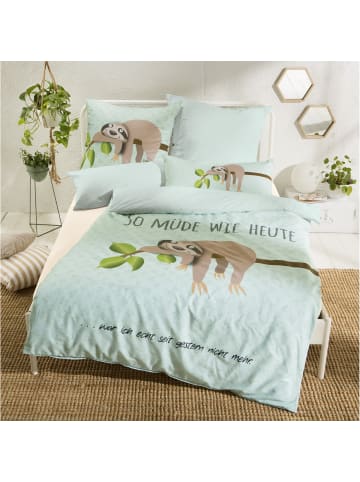 Erwin Müller Renforcé Wendebettwäsche in helltürkis