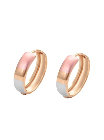 faina Women Hoop Earrings in Rose Gold Silver