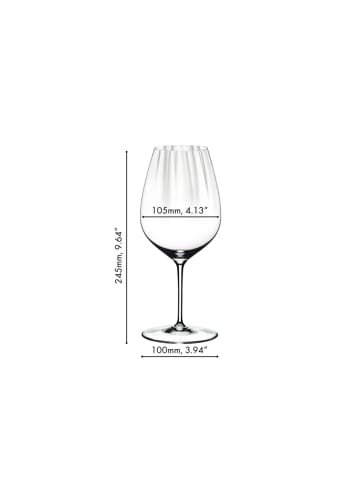 RIEDEL Glas 4er Set Cabernet / Merlotgläser Performance in Transparent 834 ml in transparent