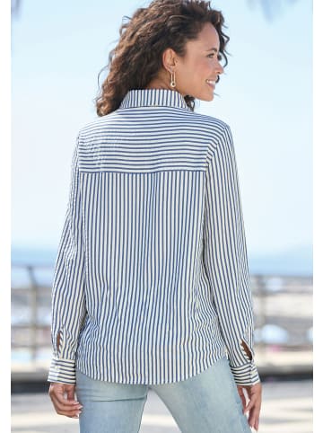 Vivance Hemdbluse in creme-blau gestreift