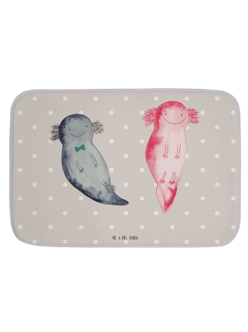 Mr. & Mrs. Panda Badvorleger Axolotl Freundin ohne Spruch in Grau Pastell