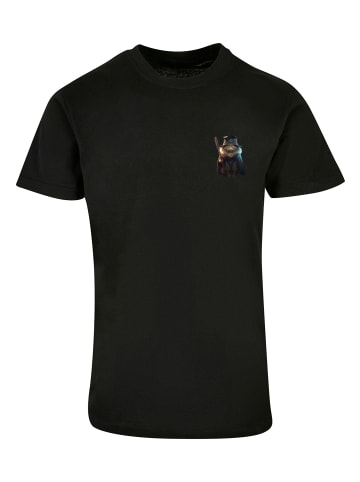F4NT4STIC T-Shirt Wizard Cat TEE UNISEX in schwarz