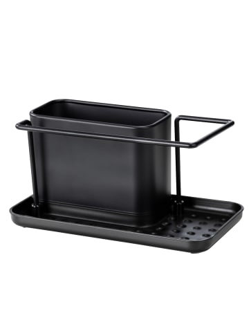 Wenko Spülbecken-Organizer ORIO, Edelstahl in Schwarz, (B) 21 x (H) 10,5 x (L) 12 cm