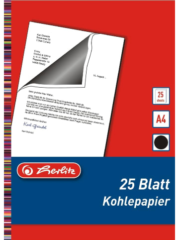 Herlitz Kohlepapier A4 Packung mit 25 Blatt