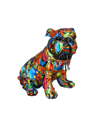 GILDE Figur Mops "Street Art" in Bunt - H. 23 cm - B. 22 cm