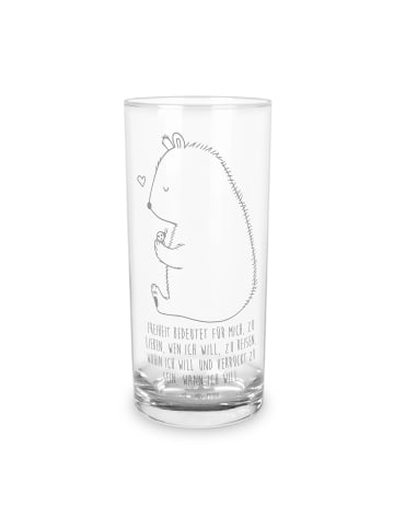 Mr. & Mrs. Panda Wasserglas Bär Marienkäfer mit Spruch in Transparent