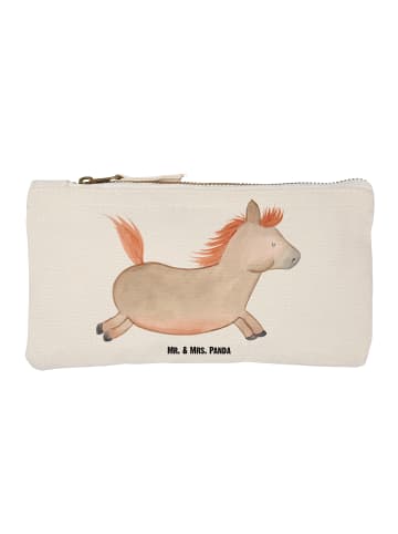 Mr. & Mrs. Panda Kulturbeutel Pferd Springen ohne Spruch in Weiß