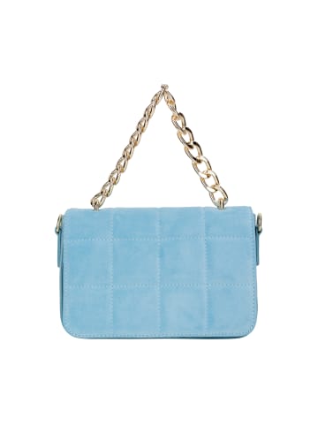 faina Schultertasche Aus Leder in Hellblau