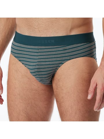 Schiesser Single-Jersey Slip 3er-Pack in dunkelblau/jeansblau