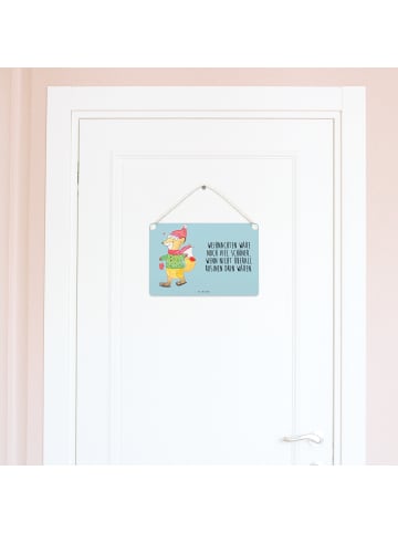 Mr. & Mrs. Panda wandtafel Fuchs  Schlittschuhe mit Spruch in Eisblau