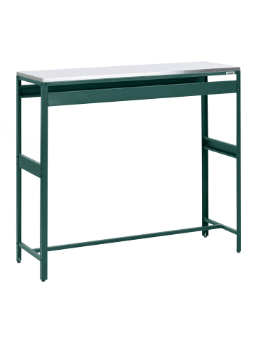 Beliani Stehtisch MAENZA in Grün/Schwarz - (W) 40 x (H) 105 x (L) 120 cm