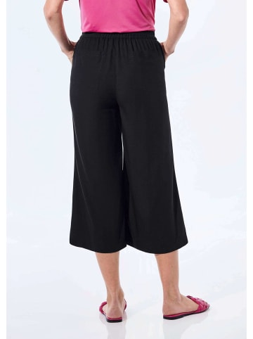 GOLDNER Hose mit Schlupfbund und Zierelement in schwarz