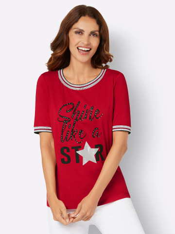 WITT WEIDEN Kurzarmshirt in rot-schwarz